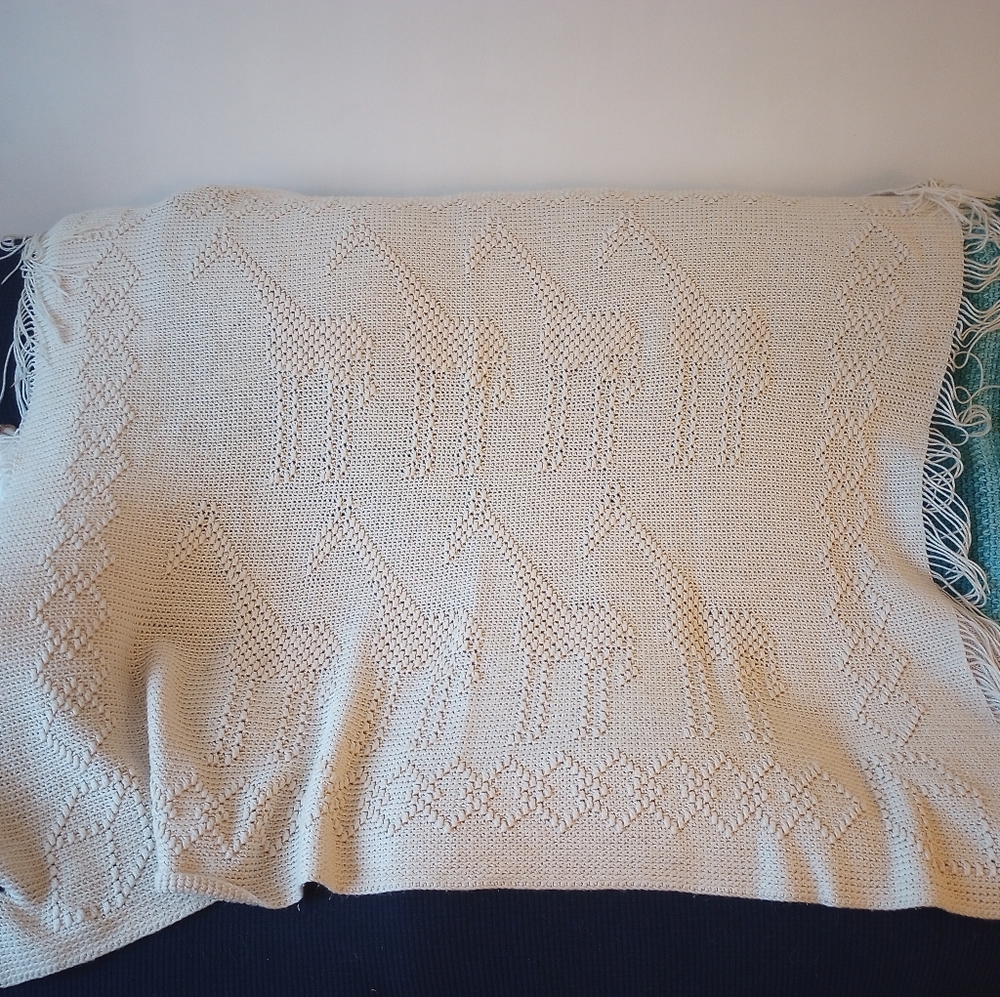 Crochet giraffe blanket